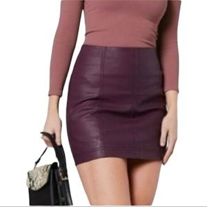 Free People faux leather skirt